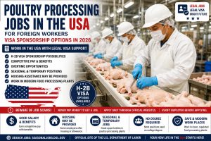 Poultry Processing Jobs in the USA for Foreign Workers with Visa Sponsorship Options in 2026