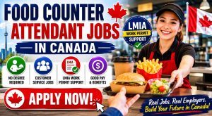 Canada Food Counter Attendant Jobs with LMIA Work Permit Support for Foreign Workers in 2026